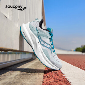 saucony 索康尼 坦途TEMPUS跑步鞋女缓震支撑跑鞋轻量运动鞋浅兰 ￥899