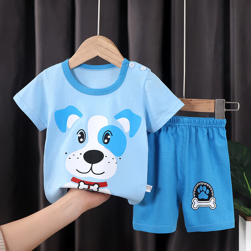 瑄妮薇 儿童短袖套装韩版婴幼儿宝宝短袖短裤俩件套 15元（需买2件，需用券）