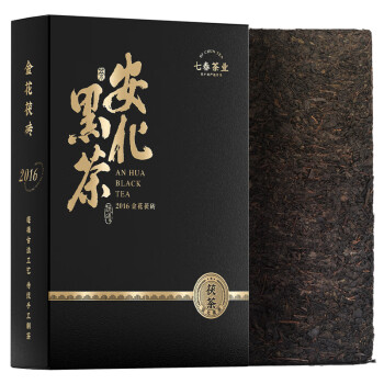 七春 安化黑茶 配茶刀7年陳金花茯磚茶1kg熟茶葉禮盒 送長(zhǎng)輩自己喝