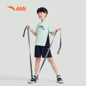 ANTA 安踏 儿童套装短袖T恤运动套装男大童小童跑步夏季运动套装A352425708