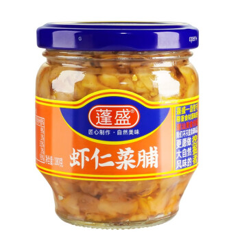 蓬盛 醬腌菜 蝦仁菜脯 香脆蘿卜干 小咸菜 早餐下飯菜 180g 潮汕特產(chǎn)