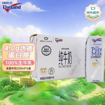 Theland 紐仕蘭 ×新西蘭進口4.0g蛋白質高鈣全脂純牛奶250ml*6