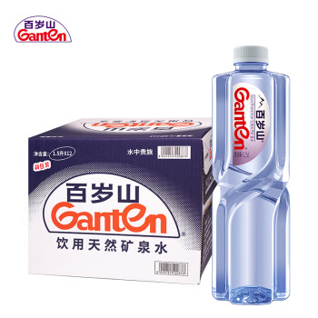Ganten 百岁山 景田 百岁山 饮用天然矿泉水1.5L*12瓶 整箱装 大瓶家庭健康饮用水