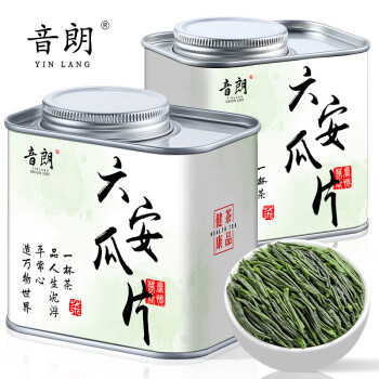 YIN LANG 音朗 茶叶绿茶 六安瓜片绿茶 2023新茶雨前浓香型自己喝春茶罐装60g