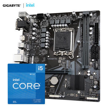 GIGABYTE 技嘉 主板CPU套装 H610M H DDR4+i5-12400F处理器 板U套装