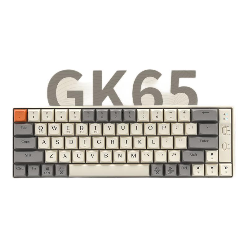 京东百亿补贴：LANGTU 狼途 GK65 三模机械键盘 65键 金轴 96.3元
