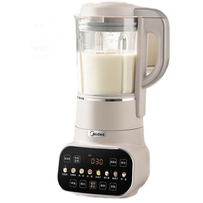 京东PLUS：Midea 美的 MJ-PB12S49 破壁机 安睡Max 1.75L 359元包邮（晒单返30元，双重优惠）