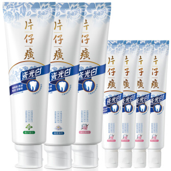 PZH 片仔癀 瓷光白牙膏 桃花+薄荷+栀子各155g共465g 12.78元