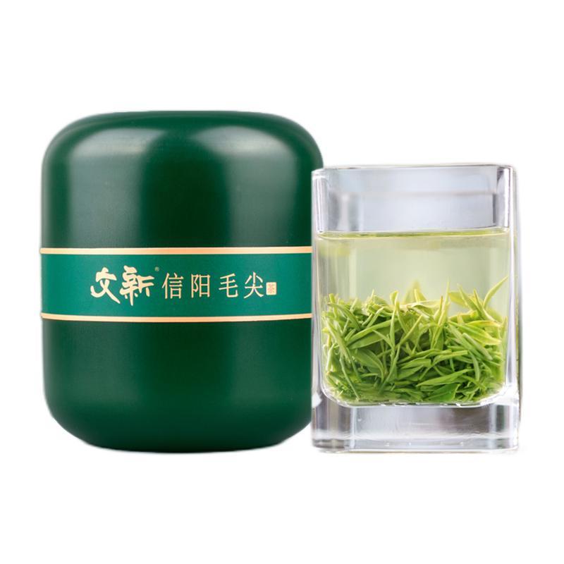 WenXin Tea 文新 绿茶小绿罐信阳毛尖特级50g2024年明前罐装新茶上市 68.31元