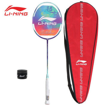 LI-NING 李寧 超輕風暴5U全碳素羽毛球拍79克擊球輕松攻守兼?zhèn)?單支 藍青色 (已穿線)