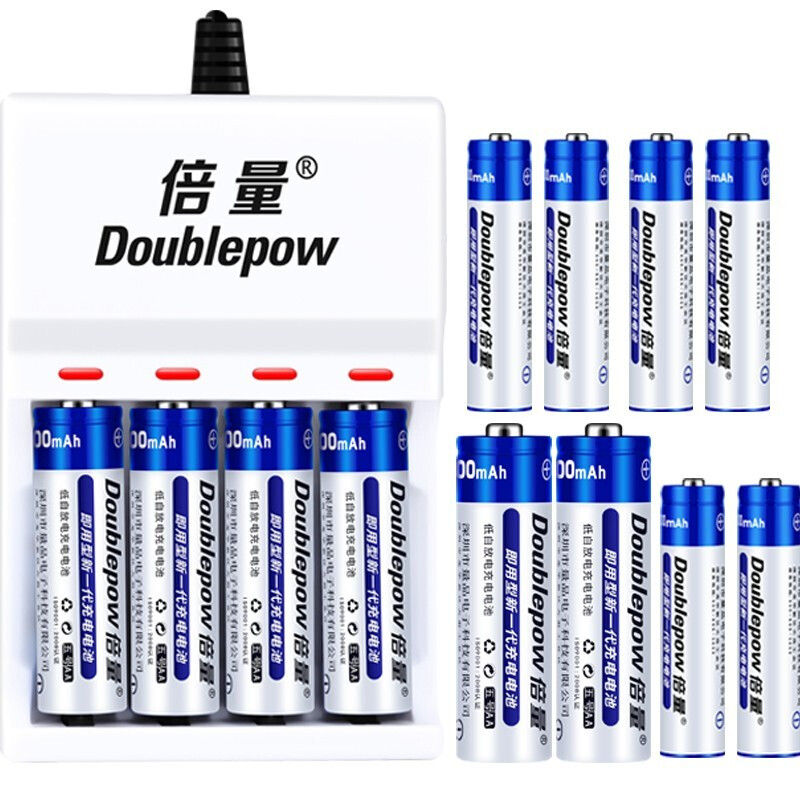 Doublepow 倍量 4槽充电器+6节5号电池+6节7号电池 券后21.9元