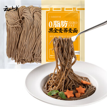 云山半 0脂肪 黑全麥蕎麥面 400g