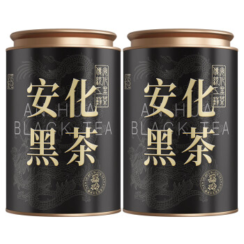 七春 茶叶安化黑茶正宗黑砖茶湖南茶叶煮茶手筑茯茶熟茶罐装500g