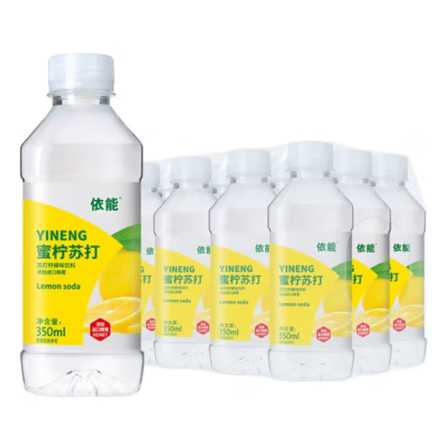 依能 蜜柠/蜜荔/蜜桃苏打果味桃饮料 350ml*12瓶  15.9元包邮（需领券）