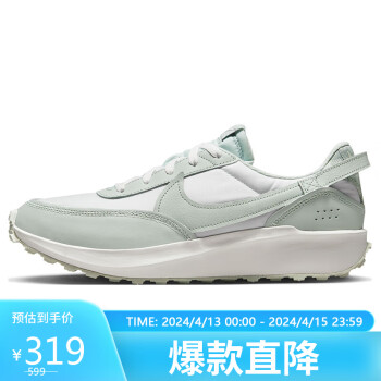 NIKE 耐克 春夏休閑鞋男緩震復(fù)古跑WAFFLE DEBUT運(yùn)動鞋DV0813-100白綠40