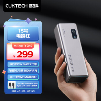 CukTech 酷態(tài)科 PB200P 15號電能柱 移動電源 20000mAh 1A2C 150W