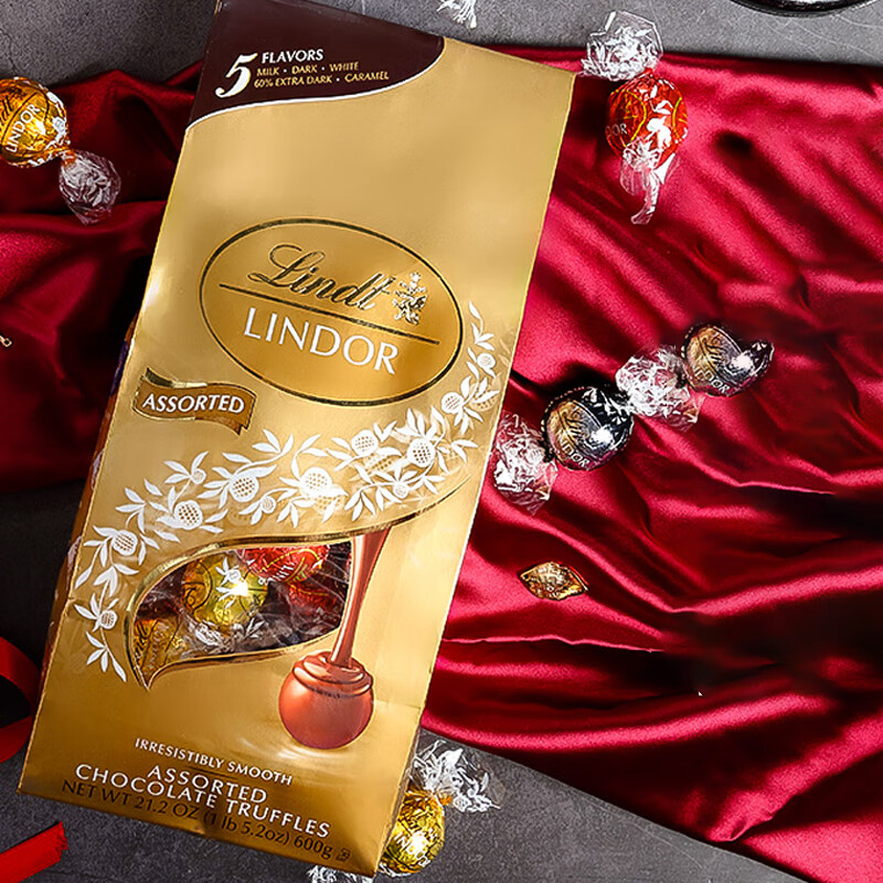 Lindt 瑞士莲 软心精选什锦夹心巧克力球600g意版/美版 67.62元