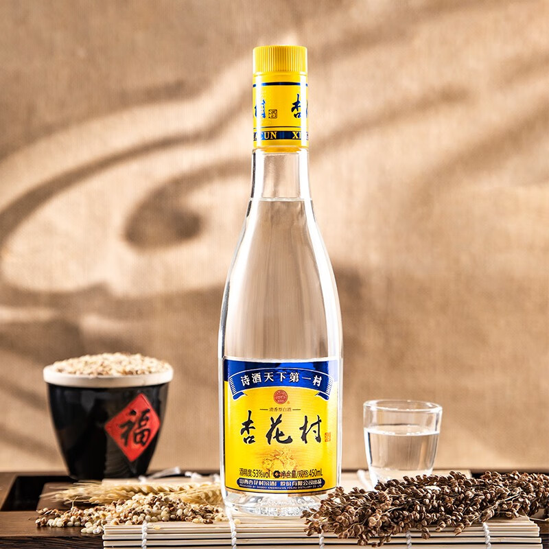 PLUS会员：汾酒 杏花村  清香型白酒 纯粮食酒 53度 450mL 12瓶 整箱装+杏花村 53度 450mL 6瓶*4件 1004包邮，主商品323.92元（双重优惠，凑单品170.02元/件）