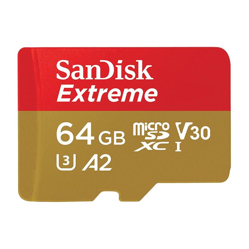 SanDisk 闪迪 Extreme 至尊极速移动系列 MicroSD存储卡 64GB（U3、V30、A2） 64.9元