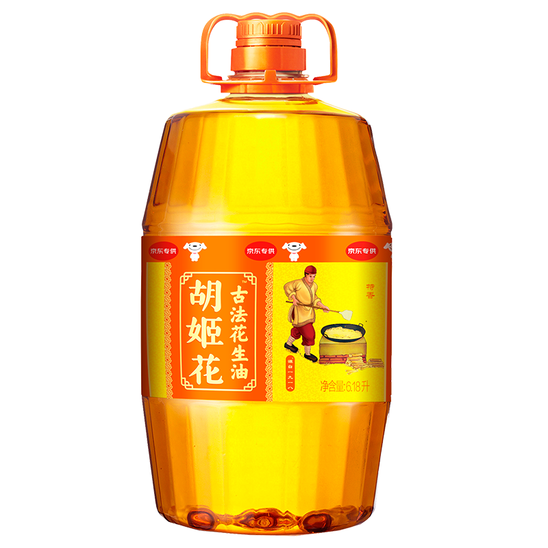 plus会员：胡姬花 食用油 压榨 古法花生油6.18L 126.11元包邮（需用券）