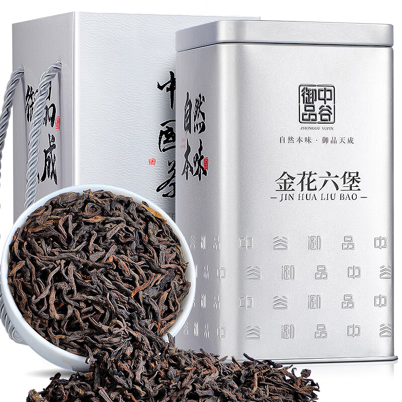 中谷御品 茶叶黑茶六堡茶 2015年特级窖藏广西梧州散茶熟茶茶叶礼盒150g 45.8元