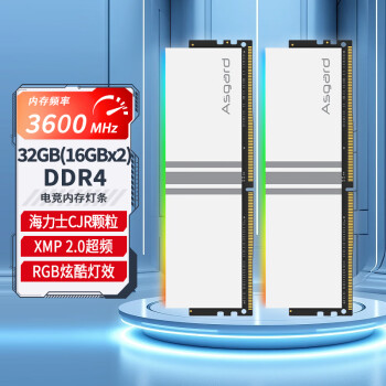Asgard 阿斯加特 32GB套装 DDR4 3600 台式机内存条 女武神·瓦尔基里系列 RGB灯条
