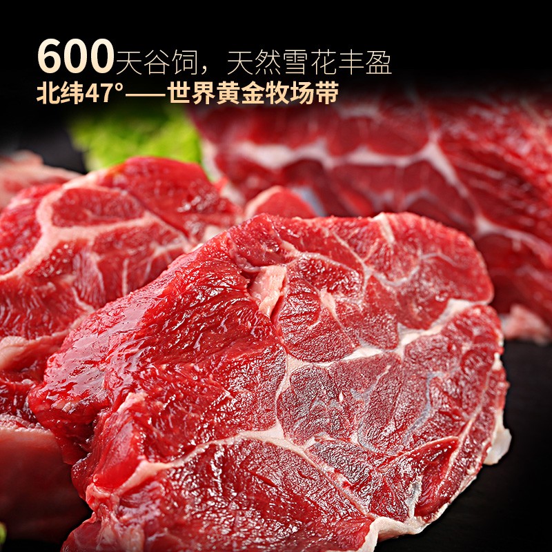 LONGJIANG WAGYU 龍江和牛 国产和牛 原切腱子肉 谷饲600+天 1kg 69.9元