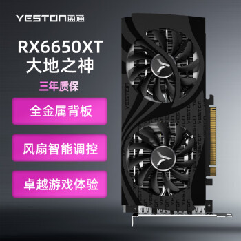 yeston 盈通 AMD RADEON RX 6650XT 8G D6 大地之神 显卡