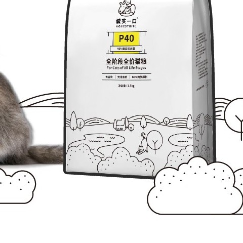 诚实一口 P40高蛋白成猫幼猫全期全价增肥发腮猫粮1.5kg 82.65元