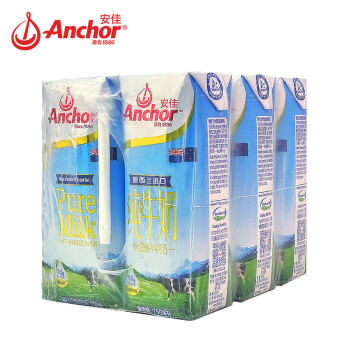 Anchor 安佳 全脂纯牛奶 250ml*6盒