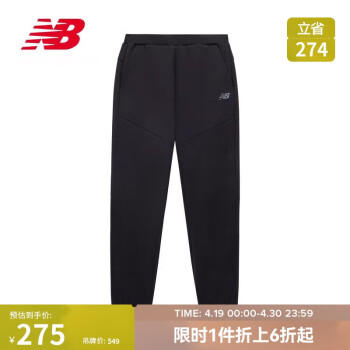 new balance 运动裤男款休闲运动跑步健身保暖针织长裤6LD38671 BK L