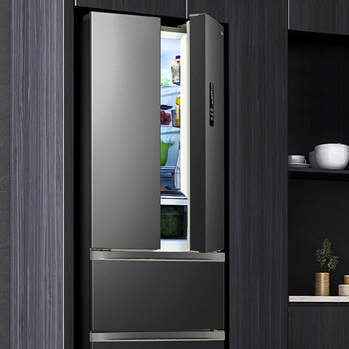 Midea 美的 325升一级能效双变频法式多门四开门小型家用电冰箱超薄风冷无霜节能低噪BCD-325WFPM(E) 券后2070.2元