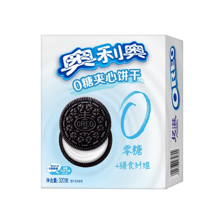 OREO 奥利奥 0糖夹心饼干 320g 21.9元
