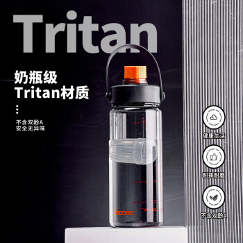 DODGE 道奇 大容量tritan便携塑料杯 1.24L