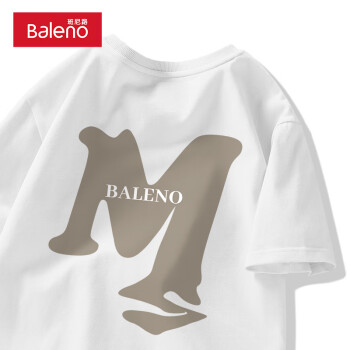 Baleno 班尼路 美式短袖男夏季青少年纯棉透气t恤男士潮牌创意字母百搭半袖上衣