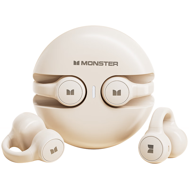 京东百亿补贴:魔声（MONSTER）开放式蓝牙耳机 XKT21米色 79元包邮(pLuS会员78.61)