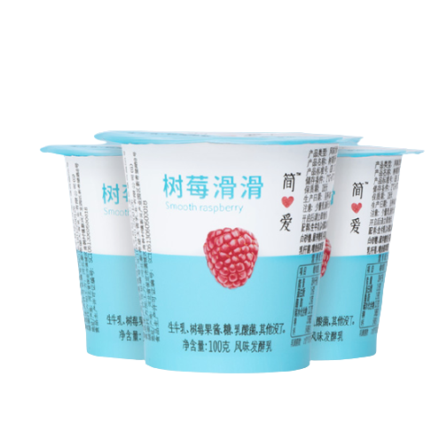 simplelove 简爱 树莓滑滑 100g*3杯 生牛乳发酵低温酸奶 简爱酸奶 风味发酵乳 6.16元（需买5件，需用券）