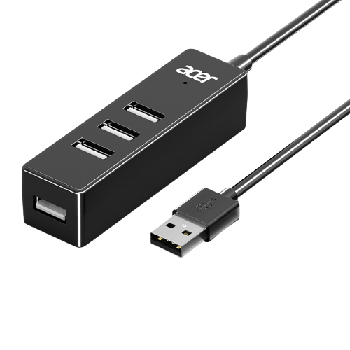 acer 宏碁 HY21-14U2B USB集线器 一分四 0.25m 黑色 9.9元