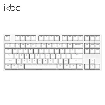 ikbc C87 87键 有线机械键盘 正刻 白色 Cherry茶轴 无光