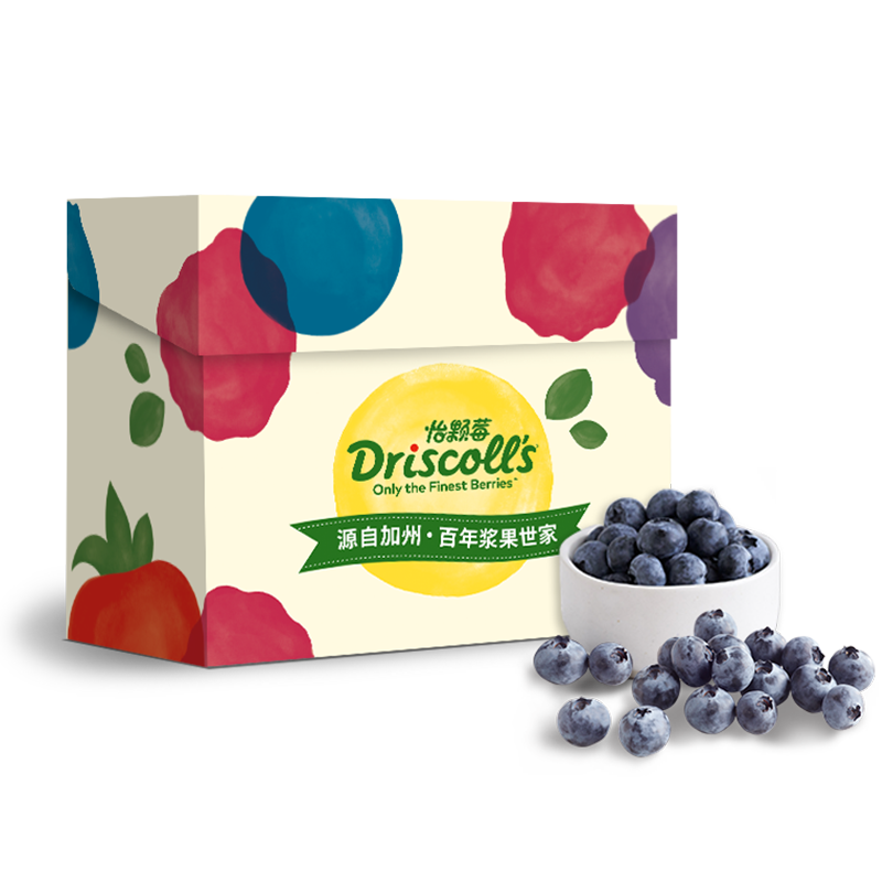 再降价：Driscolls怡颗莓 云南蓝莓14mm+ 原箱12盒礼盒装 125g/盒 新鲜水果礼盒 126.02元（需用券）