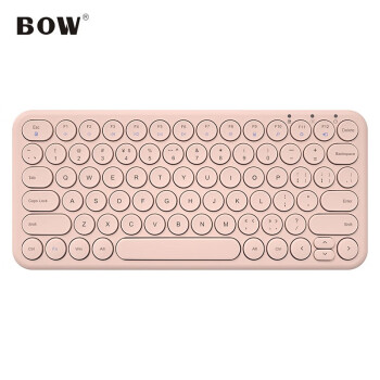 B.O.W 航世 HW098SC 78键 2.4G无线薄膜键盘 粉色 无光
