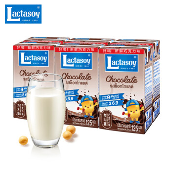 力大狮（Lactasoy）力大狮豆奶 泰国进口豆奶 植物奶儿童营养早餐巧克力味125ml*6