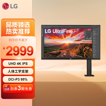 LG 乐金 31.5英寸 4K HDR Type-C反向60W充电 IPS