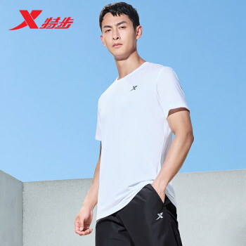 XTEP 特步 男子运动T恤 879229010084 白色