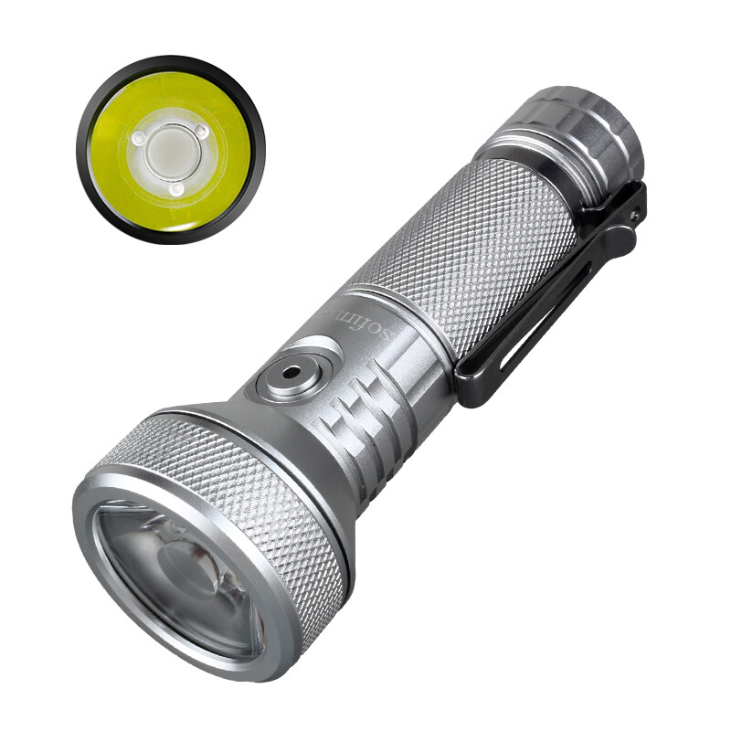 Sofirn IF22A索菲恩强光远射手电筒户外露营装备家用应急照明充电灯 银色IF22A 不带电池 券后159元