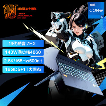 机械革命 极光Pro 16英寸 13代酷睿i7HX 游戏本笔记本电脑