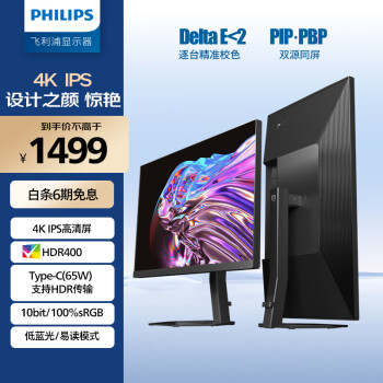 PHILIPS 飞利浦 27E1N5900R 27英寸4K IPS 10bit显示器