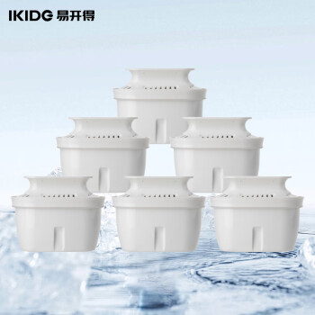 IKIDE 易开得 滤水壶 3.5L家用净水器过滤器 便携式自来水净水壶滤芯 （6芯装）