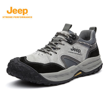 Jeep 吉普 男鞋休闲鞋男士户外登山徒步鞋强效抓地运动鞋透气舒适