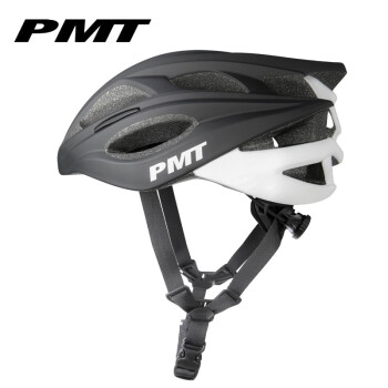 PMT M12自行车头盔男女一体成型公路山地车帽运动骑行装备 黑白 M码 ￥140